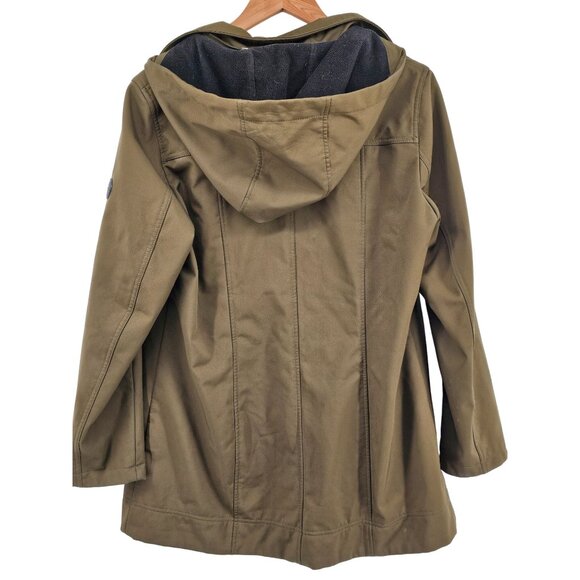 Andrew Marc Women's Water Repellent Jacket With Detachable Hood & 4-Way Stretch - Picture 6 of 6